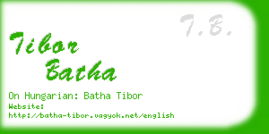 tibor batha business card